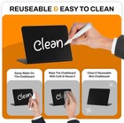 12 Pack Mini Chalkboard Signs For Food  4   x3    Small Reusable Chalk Board Signs W