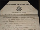 Wwi Us Army Honorable Discharge Certificate In Carrier With Certificate Of Regis