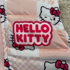 Hello Kitty Girls Pink Checkered Puffer Vest Zip Up Sleeveless Jacket Size 4 5