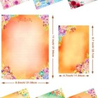 60 Pieces Cute Stationary Writing Paper And Envelope Set  2 Sides Colored 