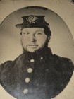 Large 1860s Tintype Of Civil War Soldier Half Plate