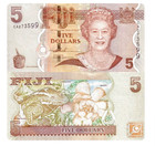 2007 Fiji 5 Dollars P-110 New Unc Banknote
