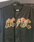 Ac dc Back In Black Tour Concert Baseball Jersey Size M Hells Bells Mesh 2022 
