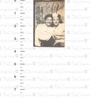 Vintage Photo 1940s Two Women Friends Floral Backdrop Portrait