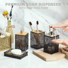 Gahefy Black Grey Bathroom Accessories Set  Toothbrush Holder  Soap Clear