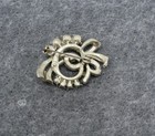Silver Tone Rhinestone Swirl  Ribbon  Brooch Pin Fashion Jewelry Unmarked