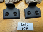  24 Matching Vintage  Drawer Pulls  New Old Stock  Original Finish  Black  Brass