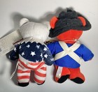 Grateful Dead 7  Liquid Blue Bean Bear Stuffed Plush Patriot And Freedom W  Tags