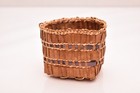 Native American Makah Salish Cedar Weave Basket 4  Northwest Coast