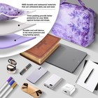 Purple Floral Bible Cover - Large Waterproof Case With Handle  11x9x3