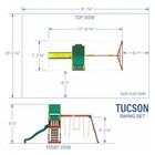 Backyard Discovery Tucson Swing Set Outdoor Playset Kids Not Ship Ak Hi No
