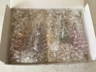 Vintage Etched Egyptian Blown Glass Perfume Bottles  Set Of 5  New With Stoppers