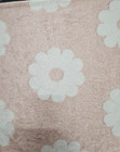White And Pink Floral Flowers Super Soft Plush Blanket For Baby - New