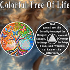 2 Year Alcoholics Anonymous Medallion Tree Of Life Sobriety Coin Sobriety Gifts
