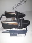 Nautica Shoes Womens Size 7 5 Black Idi Loafers Slip On Flats Fabric Casual  t6 