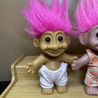 Lot Of 2 Russ Troll Dolls With Pink Hair  4    Tall Bodies  Good Luck Charm  Girls