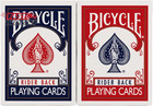 Bicycle Rider Back Playing Cards  Standard Poker Size Deck Of Cards  Red   Blue