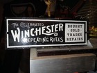 Vintage Winchester Porcelain Sign Shot Gun Ammo Cartridges Rifle Firearm Hunting