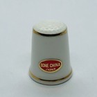 Vtg Wildlife Deer Bone China Thimble - Made In Japan