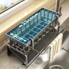 Sponge Holder Kitchen Sink Caddy Organizer With Self-draining Tray Towel Rack