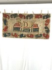 Antique Rug Dog Wool Hooked Folk Art Animal Original Hand Made Early 1800s