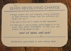 Vintage Sears Revolving Charge 1950s Expired Paper Credit Card  Van Nuys Ca