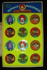 Old 1983 Colorful Ronald Mcdonalds 12 Stickers Grimace Birdie Mayor Hamburglar