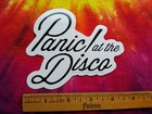 Panic  At The Disco Black   White Die Cut 4 5 X 4 Inch Sticker