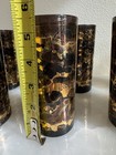 Rare Find  Set Of 8 Vintage Culver Tortoise Shell   22k Gold Highball Glasses