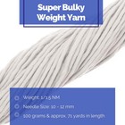 White Super Bulky Merino Yarn 100grams 100  Wool Chunky Weight For Knitting