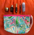Estee Lauder 6 Item Gift Set Eye Balm Lotion Mascara Pencil Cosmetic Make Up Bag