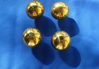 Lot 4 Brass Balls   Ball 2  Finial Fits Antique Iron   Brass Beds 3 8  Thread