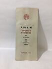 Vintage Austin Motor Company Color Finishes For 10-12-cwt And 152 Commercial Ve