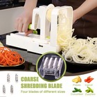 5-blade Vegetable Spiralizer For Veggie Noodles     Quick Kitchen Small  White