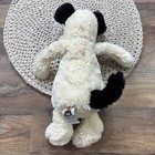 Jellycat Bashful Puppy Dog Medium Plush 12  Black   Cream Stuffed Animal