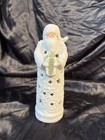 Yankee Candle 8in Santa Lantern Tea Light Holder White  No Box 
