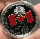 2005 Canada  1 Limited Edition Proof Silver Dollar With Enamel Effect Color Ogp