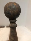Vintage Pair Of 16  Tall Cast Iron Fireplace Andirons