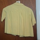 1950s Vintage Girls Yellow Pleated Jacket Coat Capelet Short Sleeve