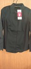 Womens Medium Chef Works Shelby Zip Front Shirt foh Busser  Server  Utility  Bar