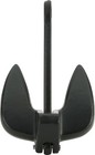 9934b1 Solid Cast Iron 15-pound Navy Boat Anchor W  Black Pvc-coated Finish