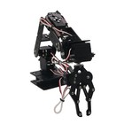 6 Dof Arm Mechanical Robotic Arm Clamp Claw Mount Kit For Arduino Aluminium