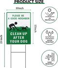 3 Pack 13  X 10  Clean Up After Your Dog Signs  No Pooping Dog Lawn Signs 
