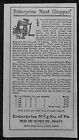 Enterprise Tinned Meat Chopper No  10 Small Sales Sheet W  Prices C1880 s-90 s