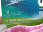 New With Tags Speedo Pink Uv Swin Diaper With Snaps  Size M  12 Mo  18-22 Lbs 