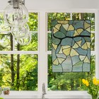 River Of Goods 17 5 h Ginkgo Leaf Stained Glass Window Panel Green