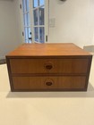 Mid Century Danish Modern Teak Storage Jewelry Box Small Cabinet