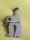 Vintage Southwest New Mexico Artist Janey Katz Recycled Auto Metal Kitty Cat Pin