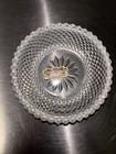 Vintage Stylebuilt 24k Gold Plated Jewelry Box Trinket Dish Rose Lid