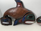 Set Of 2 Wood Carvings Killer Whale Pacific Northwest First Nations Alaska Inuit